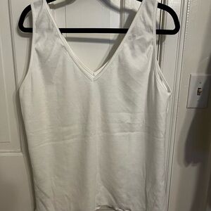 SHEIN White Tank Top V-Neck Classic